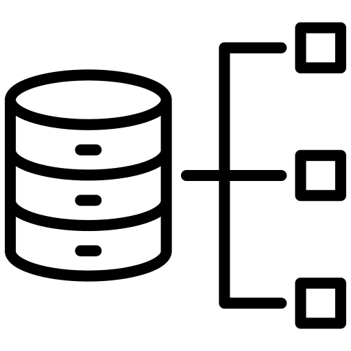 Icon representing structured data and schema markup optimization for roofing contractor websites